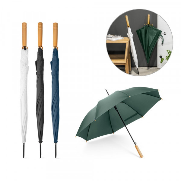 APOLO. Gerecycled polyester (100% rPET) pongee paraplu met automatische opening