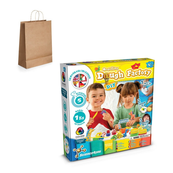 Modeling Dough Factory Kit IV. Educatief spel geleverd met een kraftpapier cadeauzakje (115 g/m²)
